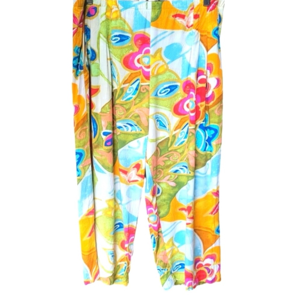 Jams World size large Colorful Floral Print Pants
